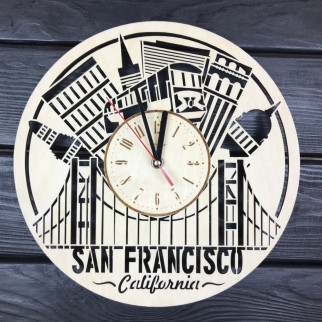 Декоративний настінний годинник з дерева «Сан-Франциско» - Інтернет-магазин спільних покупок ToGether