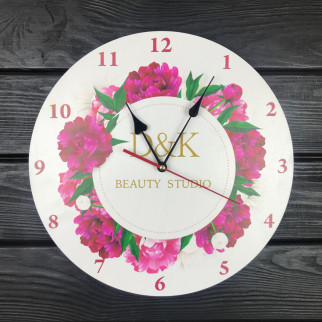 Дерев'яний настінний годинник в салон краси з індивідуальним дизайном - Інтернет-магазин спільних покупок ToGether