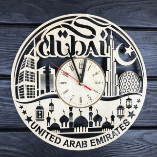Дизайнерський настінний годинник з дерева «Дубай» - Інтернет-магазин спільних покупок ToGether