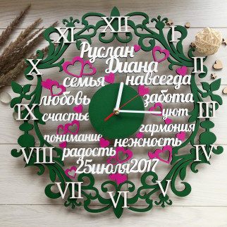 Дерев'яний настінний годинник зі словами на подарунок - Інтернет-магазин спільних покупок ToGether