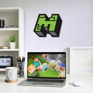 Дерев'яний настінний логотип комп'ютерної гри «Minecraft» - Інтернет-магазин спільних покупок ToGether