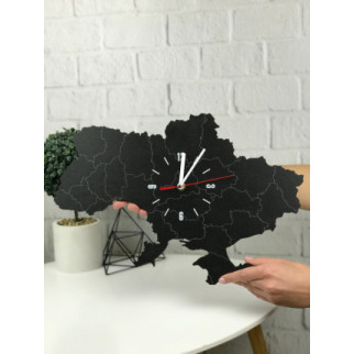 Декоративний настінний годинник з дерева «Карта України» - Інтернет-магазин спільних покупок ToGether