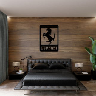Дерев'яний декоративний елемент у вигляді значка Ferrari - Інтернет-магазин спільних покупок ToGether