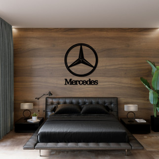 Логотип автомобільної компанії Mercedes на стіну з дерева - Інтернет-магазин спільних покупок ToGether