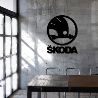 Декоративний дерев'яний настінний автомобільний значок Skoda - Інтернет-магазин спільних покупок ToGether