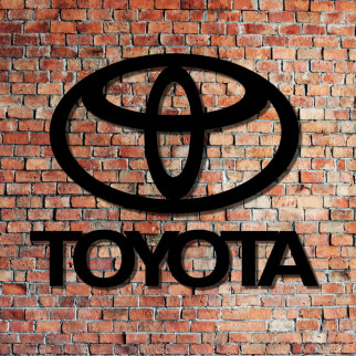 Настінне декоративне панно з дерева у формі логотипу Toyota - Інтернет-магазин спільних покупок ToGether