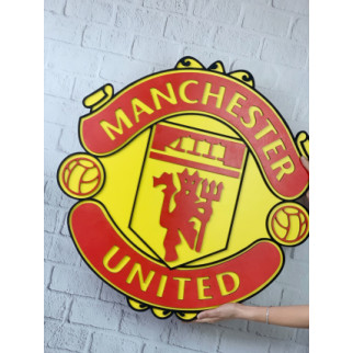 Двошаровий дерев'яний логотип ФК «Манчестер Юнайтед» - Інтернет-магазин спільних покупок ToGether