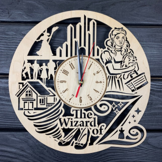 Дерев'яний годинник на стіну в дитячу кімнату «Чарівник країни Оз» - Інтернет-магазин спільних покупок ToGether