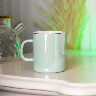 Чашка керамічна 420 мл у дзеркальній глазурі Бірюзовий - Інтернет-магазин спільних покупок ToGether