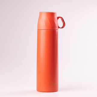 Термос з чашкою та клапаном Mini Cup 500мл тепло до 12 годин Жовтогарячий - Інтернет-магазин спільних покупок ToGether