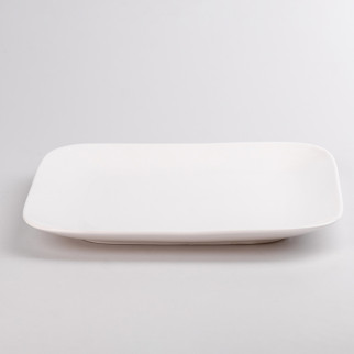Тарілка підставна квадратна з порцеляни 24.5 см велика біла плоска тарілка - Інтернет-магазин спільних покупок ToGether