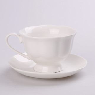 Чашка чайна з порцеляни 200 мл з порцеляновим блюдцем - Інтернет-магазин спільних покупок ToGether