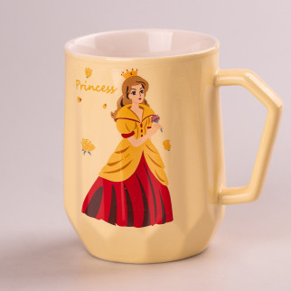 Чашка керамічна 450 мл Діснеєвська принцеса Жовтий - Інтернет-магазин спільних покупок ToGether