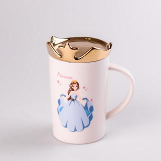 Чашка керамічна 400 мл Princess з кришкою Білий - Інтернет-магазин спільних покупок ToGether