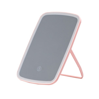 Дзеркало настільне прямокутне з led підсвіткою для макіяжу сенсорне Рожевий - Інтернет-магазин спільних покупок ToGether