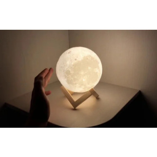 Світильник у вигляді місяця 3D біла 17 см, Настільний світильник місяць на сенсорному управлінні, Дитячий нічник - Інтернет-магазин спільних покупок ToGether