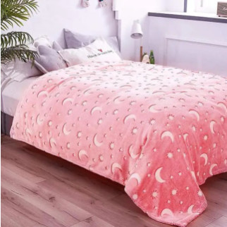 Плед Magic Blanket з зірками світиться в темряві розміром 120x150 см Рожевий - Інтернет-магазин спільних покупок ToGether