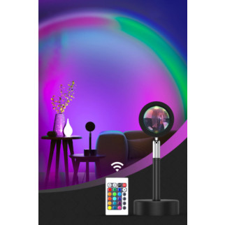 Проекційний нічник Захід сонця RESTEQ RGB (3 кольори, 12 відтінків). Нічний світильник Захід сонця USB різнокольоровий. Настільний - Інтернет-магазин спільних покупок ToGether