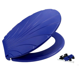 Кришка для унітазу пластикова черепашка, колір синій - Інтернет-магазин спільних покупок ToGether