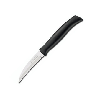 Ніж кухонний Tramontina ATHUS лезо 7,5 cм, чорна, біла ручка пластик, Оригінал (12шт/уп) - Інтернет-магазин спільних покупок ToGether