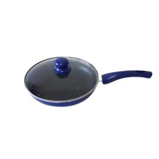 Сковорідка алюміній AMY 26см синя з тефлоновим покриттям з кришкою - Інтернет-магазин спільних покупок ToGether