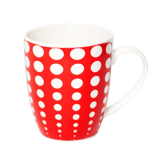Чашка керамічна 380мл деколь червоний Горох MIX - Інтернет-магазин спільних покупок ToGether