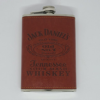 Фляга з дизайном- подарунок для чоловіка шкіряна Jack Daniels - Інтернет-магазин спільних покупок ToGether
