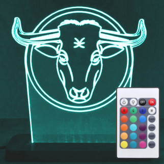 Акриловий світильник-нічник з пультом 16 кольорів Бик tty-n000024 - Інтернет-магазин спільних покупок ToGether