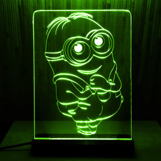Акриловий світильник-нічник Міньйон (Mignon) зелений tty-n000087 - Інтернет-магазин спільних покупок ToGether