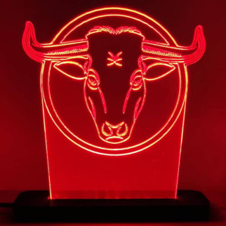 Акриловий світильник-нічник Бик червоний tty-n000023 - Інтернет-магазин спільних покупок ToGether