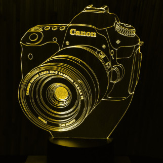Акриловий світильник-нічник фотоапарат жовтий tty-n000105 - Інтернет-магазин спільних покупок ToGether