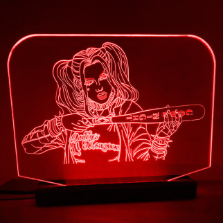 Акриловий світильник-нічник Харлі Квін (Harley Quinn) червоний tty-n000113 - Інтернет-магазин спільних покупок ToGether