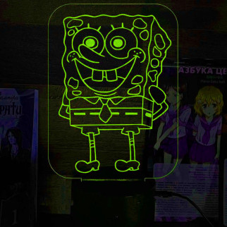 Акриловий світильник-нічник Губка Боб зелений tty-n000126 - Інтернет-магазин спільних покупок ToGether