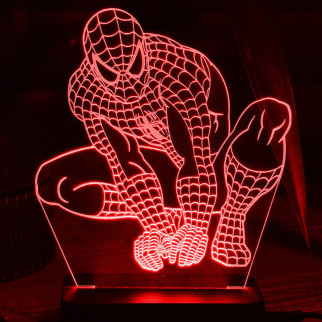Акриловий світильник-нічник Людина-Павук (Spider-Man) червоний tty-n000145 - Інтернет-магазин спільних покупок ToGether
