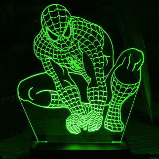 Акриловий світильник-нічник Людина-Павук (Spider-Man) зелений tty-n000146 - Інтернет-магазин спільних покупок ToGether