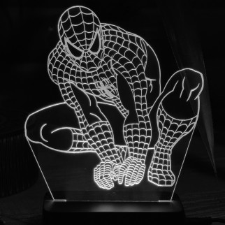 Акриловий світильник-нічник Людина-Павук (Spider-Man) білий tty-n000147 - Інтернет-магазин спільних покупок ToGether