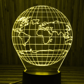 Акриловий світильник-нічник земля жовтий tty-n000182 - Інтернет-магазин спільних покупок ToGether