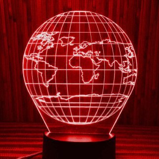Акриловий світильник-нічник земля червоний tty-n000183 - Інтернет-магазин спільних покупок ToGether