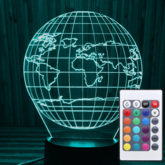 Акриловий світильник-нічник з пультом 16 кольорів земля tty-n000186 - Інтернет-магазин спільних покупок ToGether