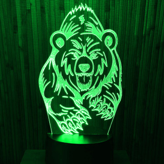 Акриловий світильник-нічник ведмідь зелений tty-n000206 - Інтернет-магазин спільних покупок ToGether