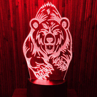 Акриловий світильник-нічник ведмідь червоний tty-n000209 - Інтернет-магазин спільних покупок ToGether