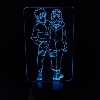 Акриловий світильник-нічник Наруто та Хіната синій tty-n000228 - Інтернет-магазин спільних покупок ToGether
