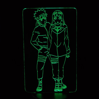 Акриловий світильник-нічник Наруто та Хіната зелений tty-n000231 - Інтернет-магазин спільних покупок ToGether