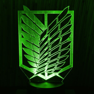 Акриловий світильник-нічник Битва Титанів Крила Свободи зелений tty-n000296 - Інтернет-магазин спільних покупок ToGether