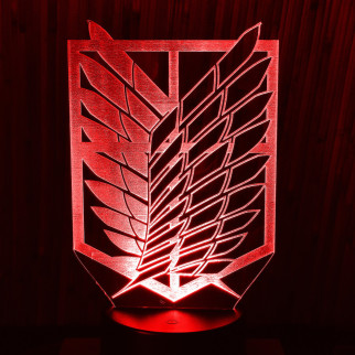 Акриловий світильник-нічник Битва Титанів Крила Свободи червоний tty-n000297 - Інтернет-магазин спільних покупок ToGether