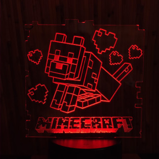 Акриловий світильник-нічник Minecraft червоний tty-n000321 - Інтернет-магазин спільних покупок ToGether