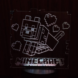 Акриловий світильник-нічник Minecraft білий tty-n000323 - Інтернет-магазин спільних покупок ToGether