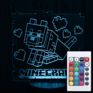 Акриловий світильник-нічник з пультом 16 кольорів Minecraft tty-n000324 - Інтернет-магазин спільних покупок ToGether