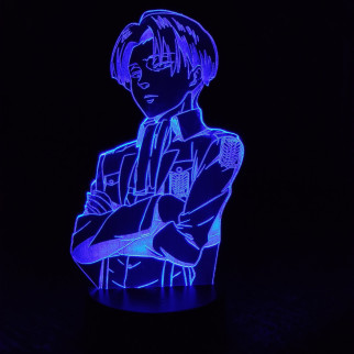 Акриловий світильник-нічник Леві Акерман (Levi Ackerman) синій tty-n000356 - Інтернет-магазин спільних покупок ToGether