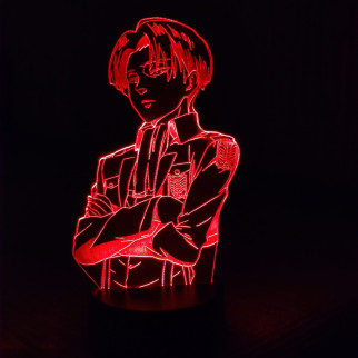 Акриловий світильник-нічник Леві Акерман (Levi Ackerman) червоний tty-n000358 - Інтернет-магазин спільних покупок ToGether